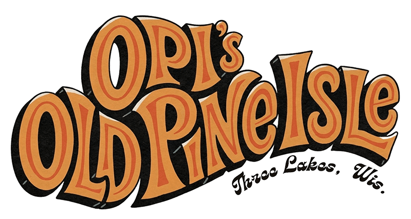 Opi's Old Pine Isle vintage logo